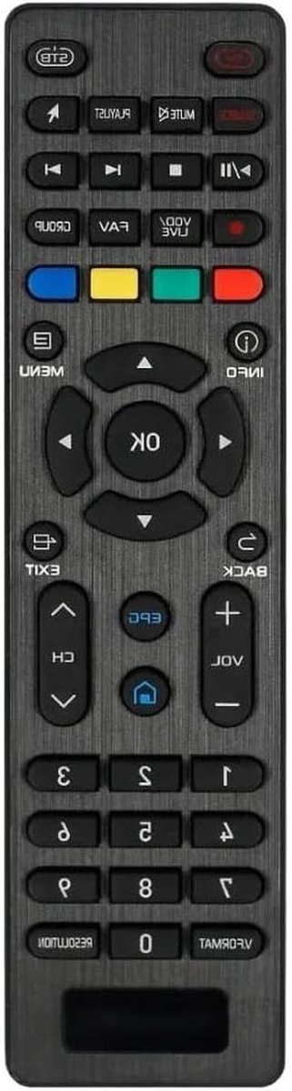 Afstandsbediening - TV Controller - TV Bediening - Directe Werking - Compact Formaat - Zwart