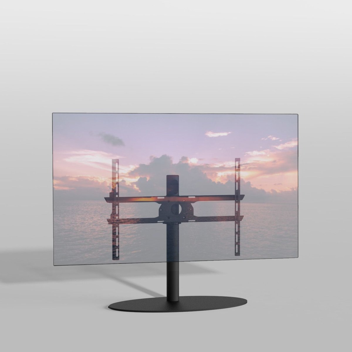 Cavus TV Vloerstatief ELLIPS 60 - zwart - hoogte 60cm – VESA 600x400