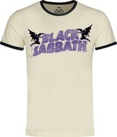 Black Sabbath Logo - T-shirt Ringer Homme - blanc cassé - XL