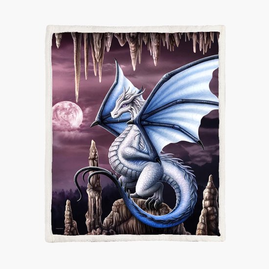 Fleece Deken 150*200cm Violet Dragon Draak