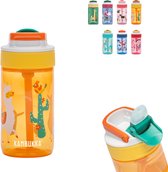 Kambukka Lagoon Drinkfles voor kinderen 400ml Mexican Parade - met geïntegreerd rietje - drinkbus kinderen - drinkbeker voor school