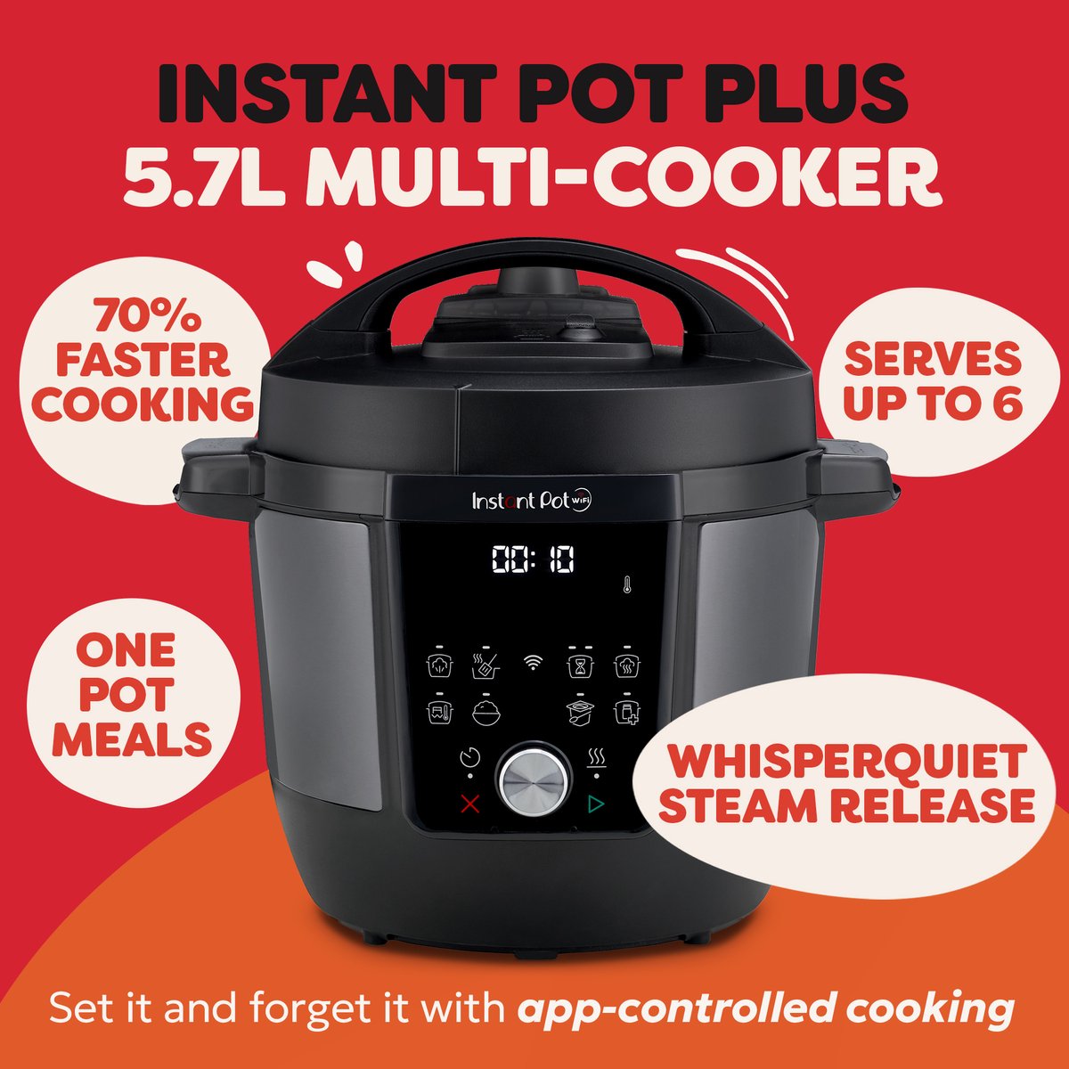 Instant Pot Duo Plus Multicooker 5,7L 1000W Zwart - afbeelding 2