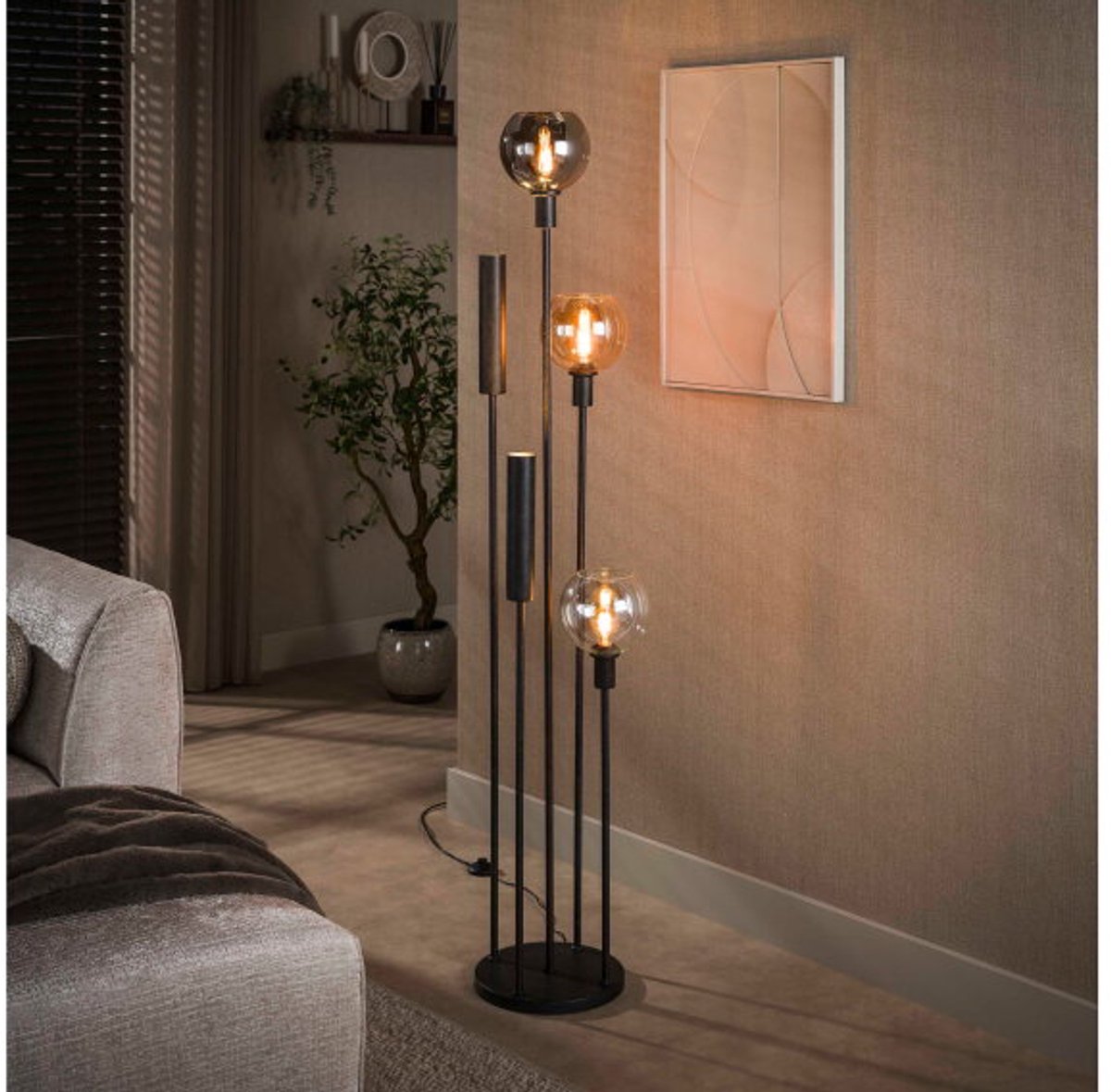 Vloerlamp Sfera Tricolore 5L - Artic zwart
