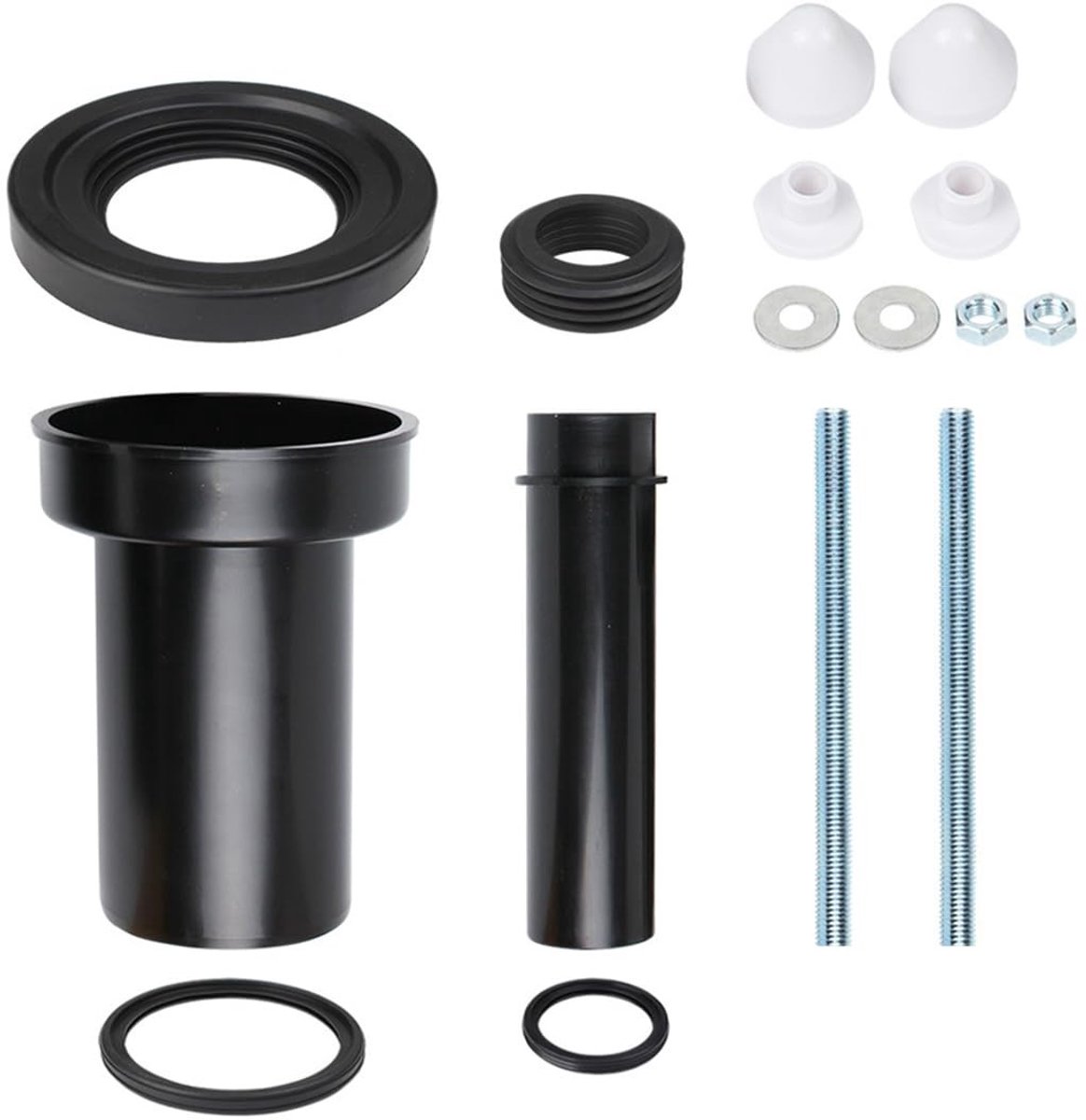 OmGoods - Dailygoody - Aansluitbuisset Cistern - Wandcloset Frame Toilet - Duurzaam rubber - Geschikt voor Duofix H112 H98 H82 - Complete set - Betrouwbare