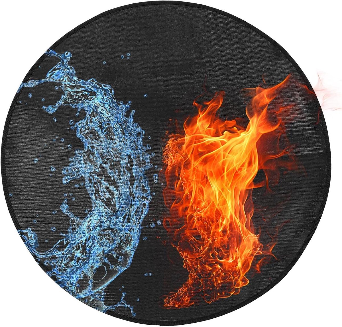 Vuurkorfmat - Hittebestendige mat - Buiten koken - Hoge temperatuur bestendig - 76 cm rond - Zwart