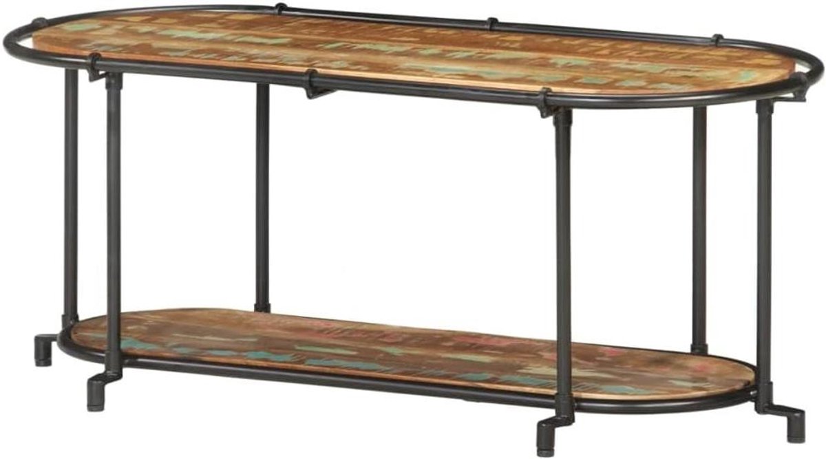 TV meubel - Mediabox dressoir - Woonkamer opbergen - Massief gerecycled hout - 100 cm breed - Bruin