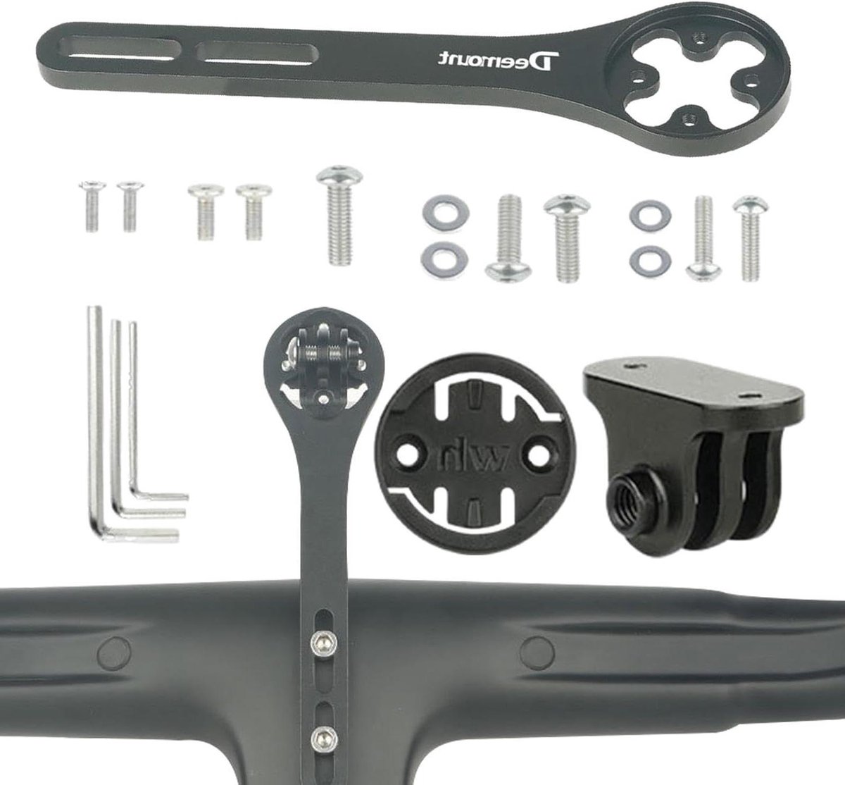 Fiets stuurverlenger - Stuur verhoger - Comfortabel fietsen - Verstelbare hoogte - 14.3 cm lengte - Zwart