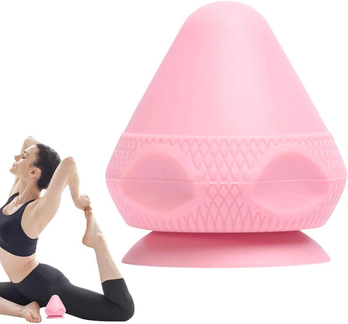 Massagebal - Triggerpoint bal - Spierontspanning - Zuignap bevestiging - 8.5 cm - Bloemencluster