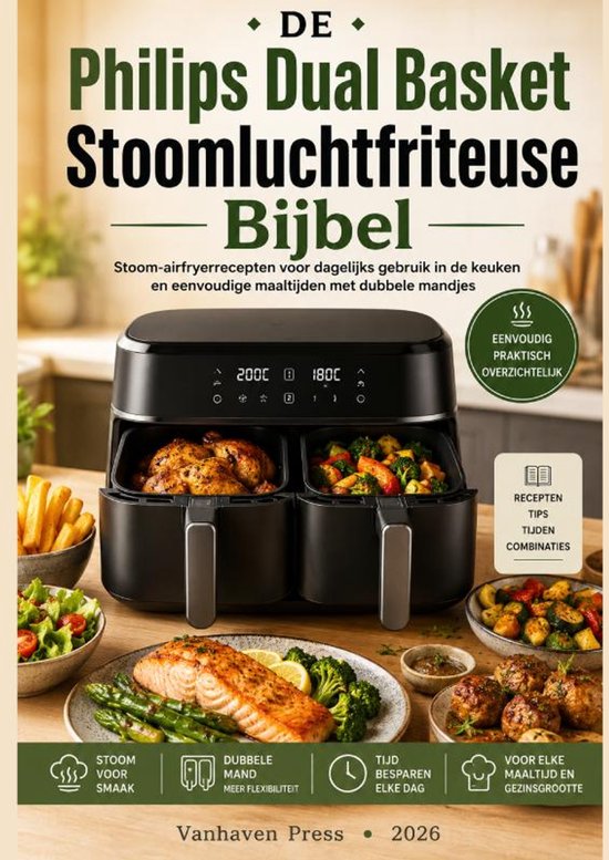 Philips Dual Basket Stoomluchtfriteuse Bijbel - cover