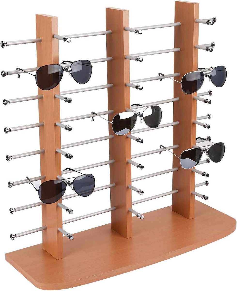 Zonnebril Houder - Brillen Display - Winkel Presentatie - Drie Torens - 21.5 inch Hoog - Hout