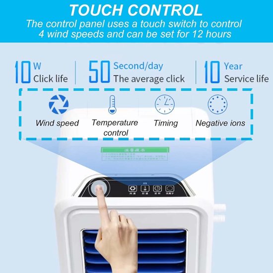 Elektrische Luchtkoeler - Matras Koeler - Comfortabel Slapen - Watercirculatie Koeling - Dubbel Formaat - Wit — afbeelding 2