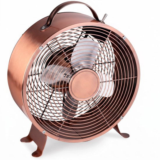Lomera tafelventilator 20 cm mini ventilator stil 2 snelheden kantelbaar bureauventilator voor kantoor slaapkamer