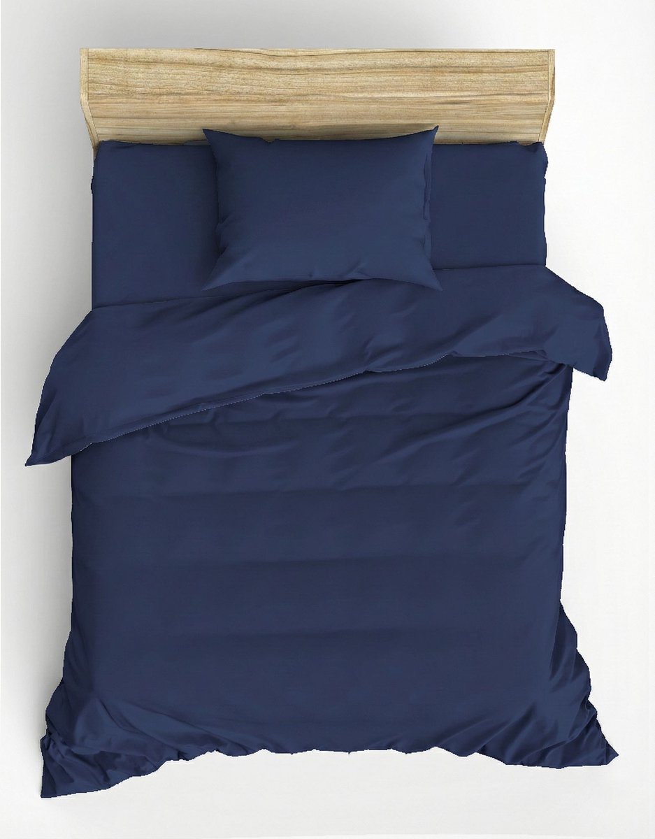 L'Essentiel Maison Plain - Dekbedovertrek - Ranforce - Donkerblauw