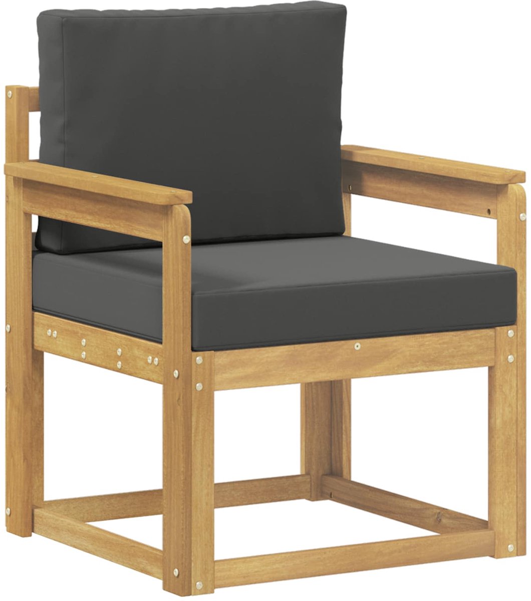 vidaXL - Buitensofa - Polyester - Wit - en - Anthraciet