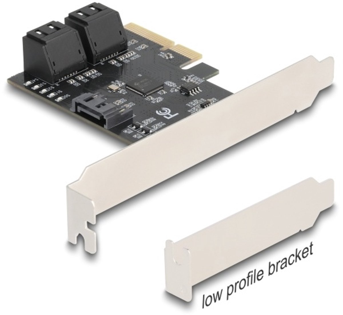 Delock PCI Express x4 Card to 5 Port SATA Controller - Low Profile Form Factor