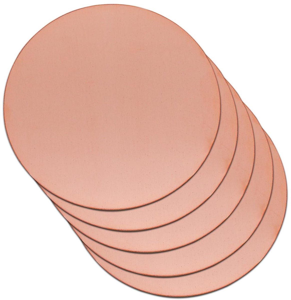 Ronde Koperen Platen - Metaal Schijven - Hobby Projecten - 99.9% Puur Koper - 100mm Diameter 5 Stuks - Brons