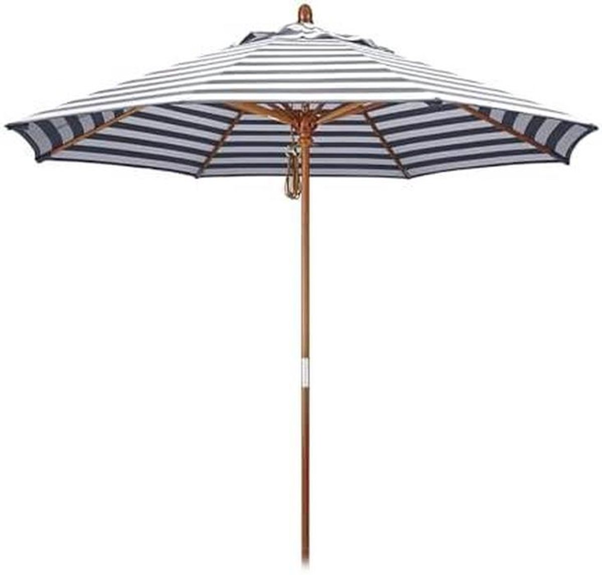 Gestreepte Parasol - Tuinparasol Strandparasol - Buiten Zonnen - UV50+ Bescherming - 210cm - Blauw Wit Gestreept
