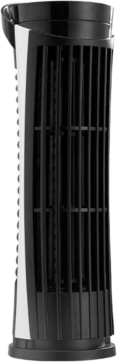 Bureau Torenventilator - Stille Ventilator - Persoonlijke Koeling - Geluidsarme Windmolen - 10 x 14 x 10 cm - Zwart