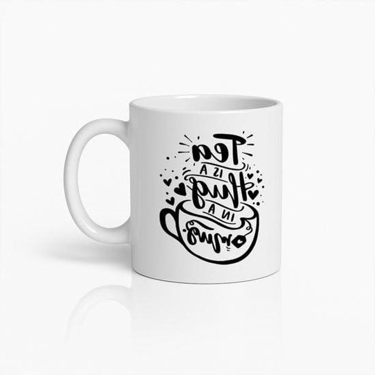 Thee mok - Theebeker mok - Ontspannen momenten - Grappige opdruk - 330ml - Wit