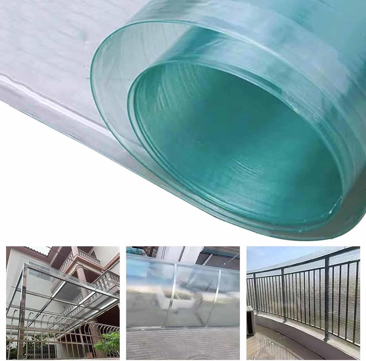 Dakpanelen Polycarbonaat - Kunststof Platen - Kassen Afdekken - UV Bestendig - 08 mm Dik - Transparant