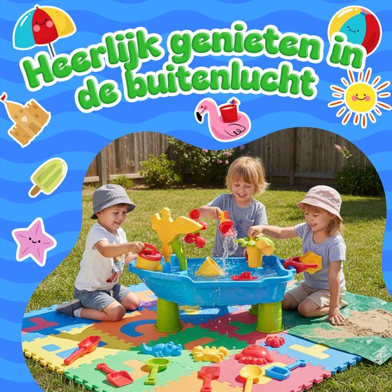 KidzKraze® Watertafel Boot - Buitenspeelgoed – Watertafel - Sensorisch Speelgoed - Activiteiten Tafel – Waterbaan - Zandtafel Voor Kinderen - Waterspeeltafel Speelgoed - Incl. Accessoires