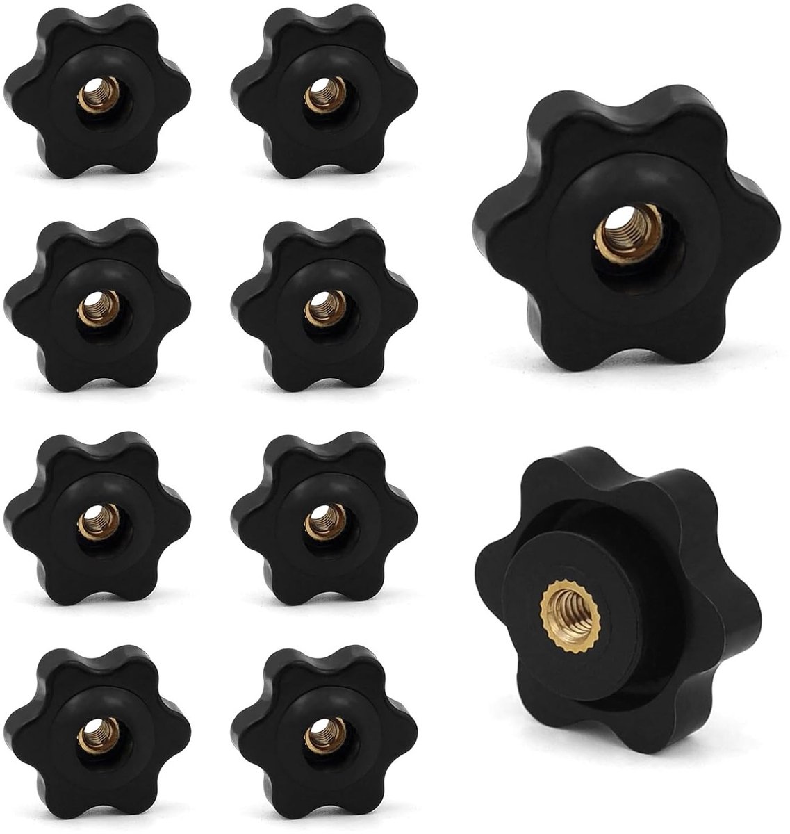 Set van 10 M4 x 25mm Sterbouten met Hexagonale Plastic Kop, Vervangingsschroeven voor Mechanische Toepassingen en Star Grip Bevestigingen