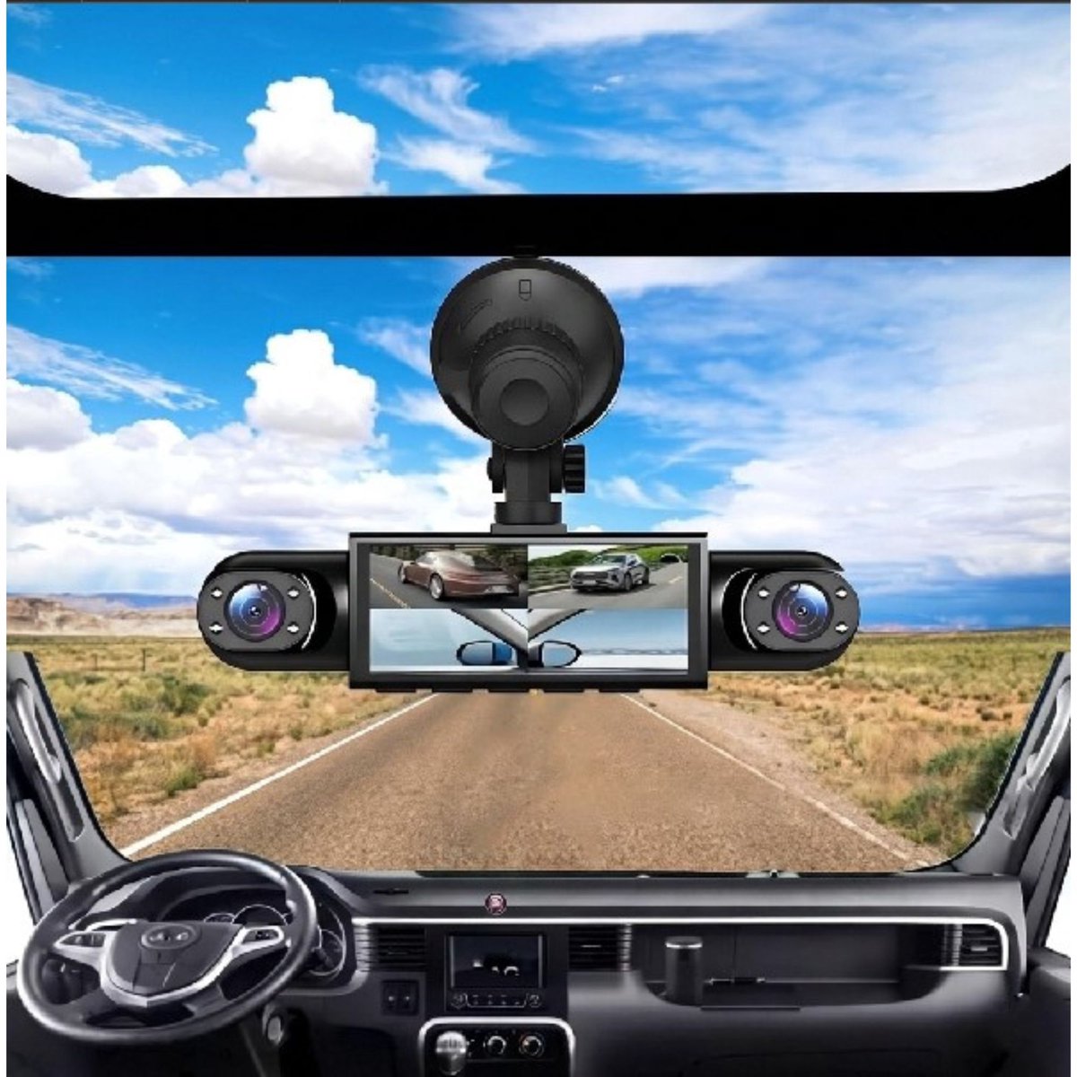 Vyzio - 360° Dashcam Auto - 4 Kanaals Rijrecorder - Voor, Achter & Zijkant - Full HD - Parkeermodus & Bewegingsdetectie - Nachtzicht - CAMERIK – foto 5