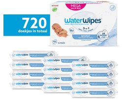 WaterWipes Billendoekjes Bio - 12 x 60 stuks - 720 doekjes