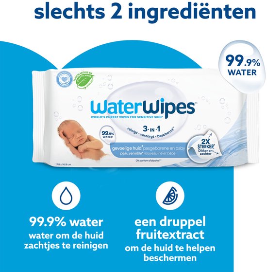 WaterWipes Billendoekjes Bio - 12 x 60 stuks - 720 doekjes