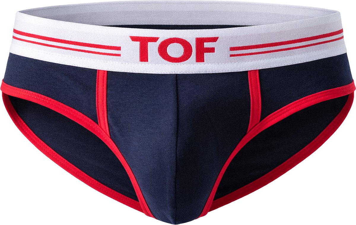 TOF Paris French Brief Navy Blue - MAAT M - Heren Ondergoed - Slip voor Man - Mannen Brief