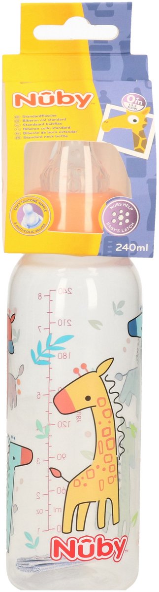 Nûby Baby Drinkfles - licht oranje - 240 ml - babies antikoliekspeen van Merkloos — afbeelding 3