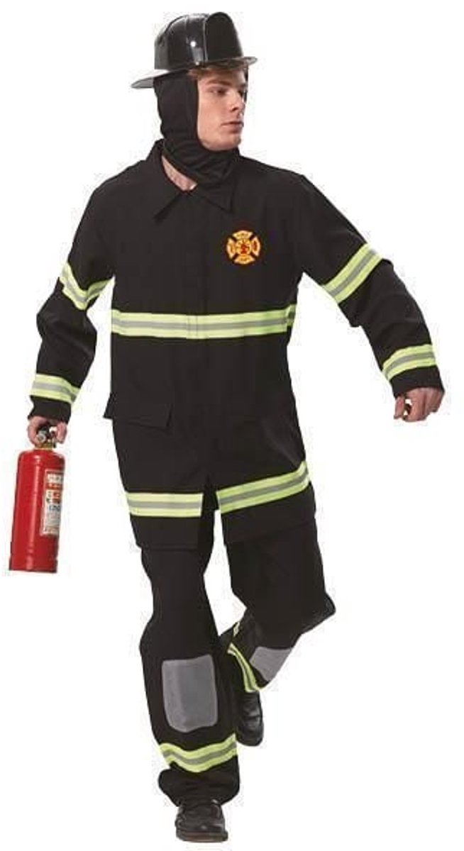 Kostuum brandweer zwart - Maat 54