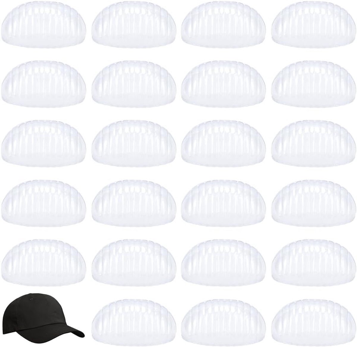 24 Stuks Cap Insert Shaper - Plasticen Hoofddeksels Ondersteuning voor Baseball, Golf en Sportcaps
