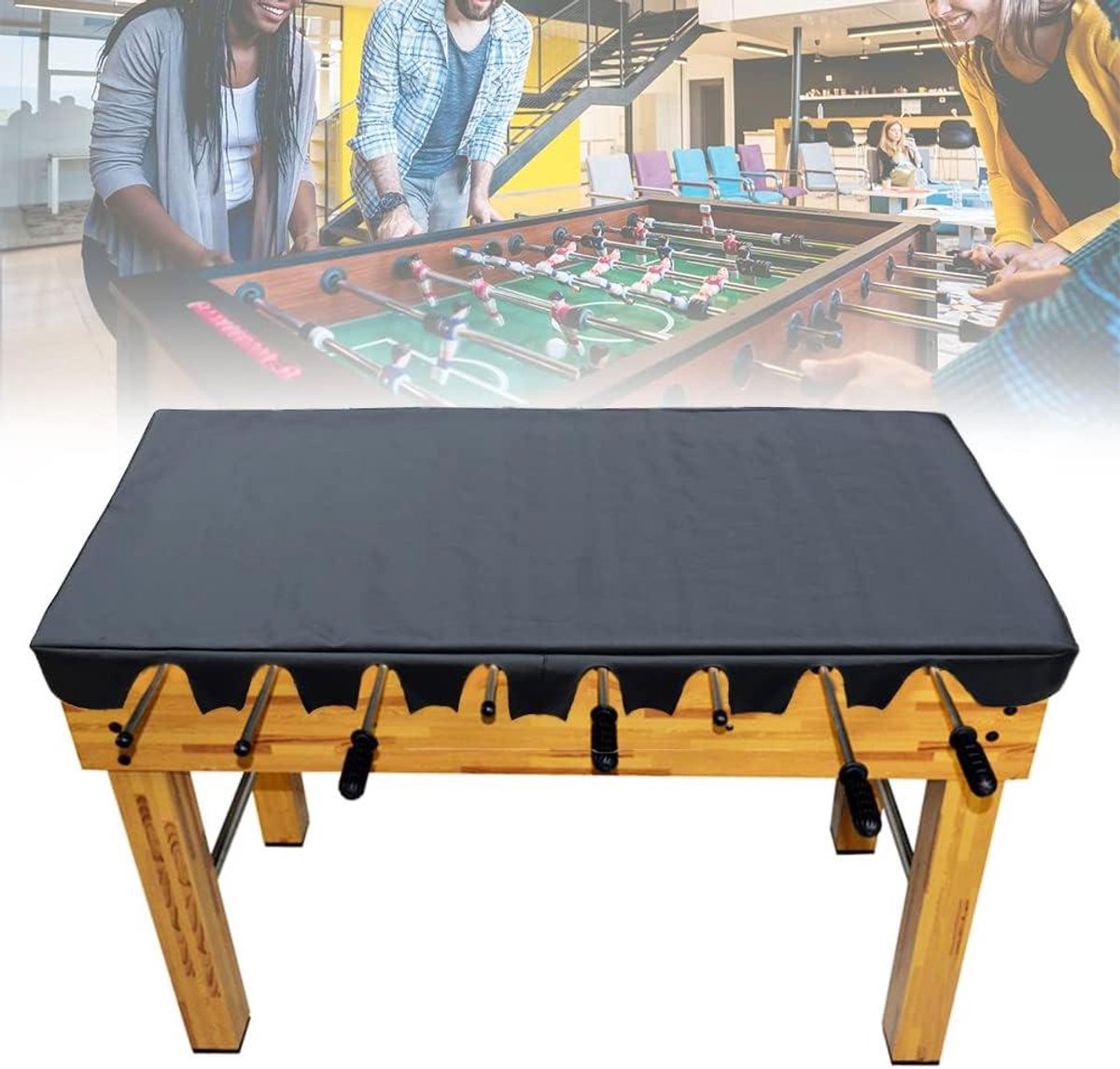 Tafelvoetbalhoes - Beschermhoes tafel - Tafel beschermen - Waterdicht en duurzaam - 63 inch - Zwart
