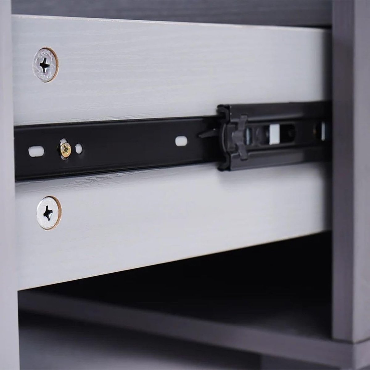 Uitschuifbaar TV meubel 180–280 cm – Walnoot lowboard met 3 laden – TV kast voor 120 inch met opbergruimte & kabelmanagement modern design – Urbanhome