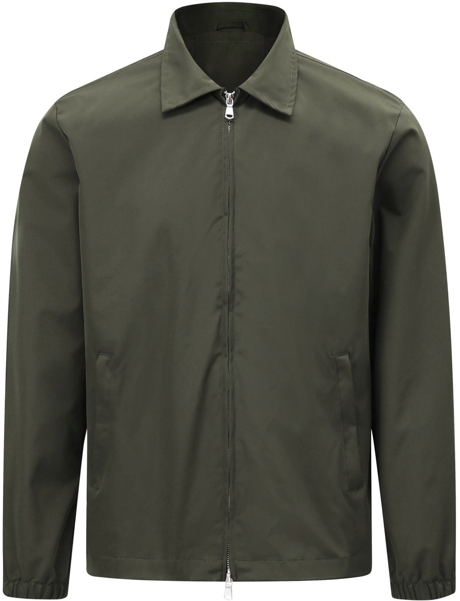 ALLTHEMEN Heren Winddichte Jas - Reverskraag en Elastische Manchetten - 4XL