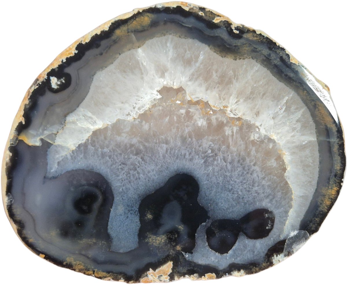 Agaat schijf - 384 gram