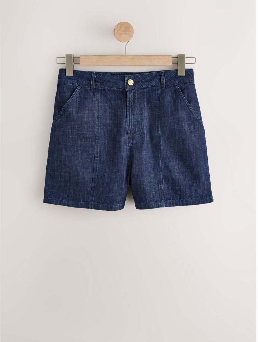 Next - Dames - Nette denimshort - Blauw