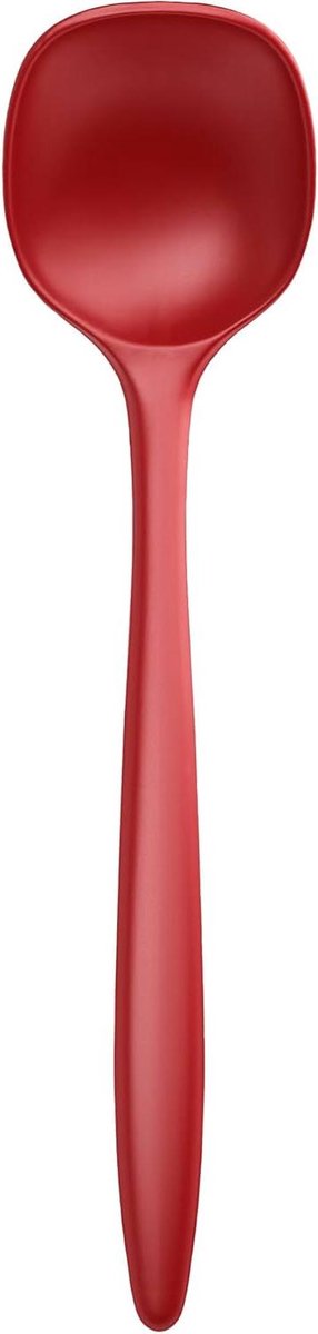 Opscheplepel - Grote lepel - Eten serveren - Hittebestendig materiaal - 30 cm - Rood