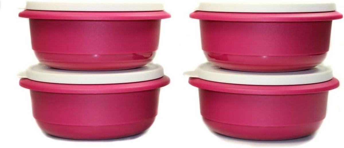 Mengkom - Deegkom Keuken - Bakken Koken - Vaatwasserbestendig - 1 Liter - Donker Roze Wit
