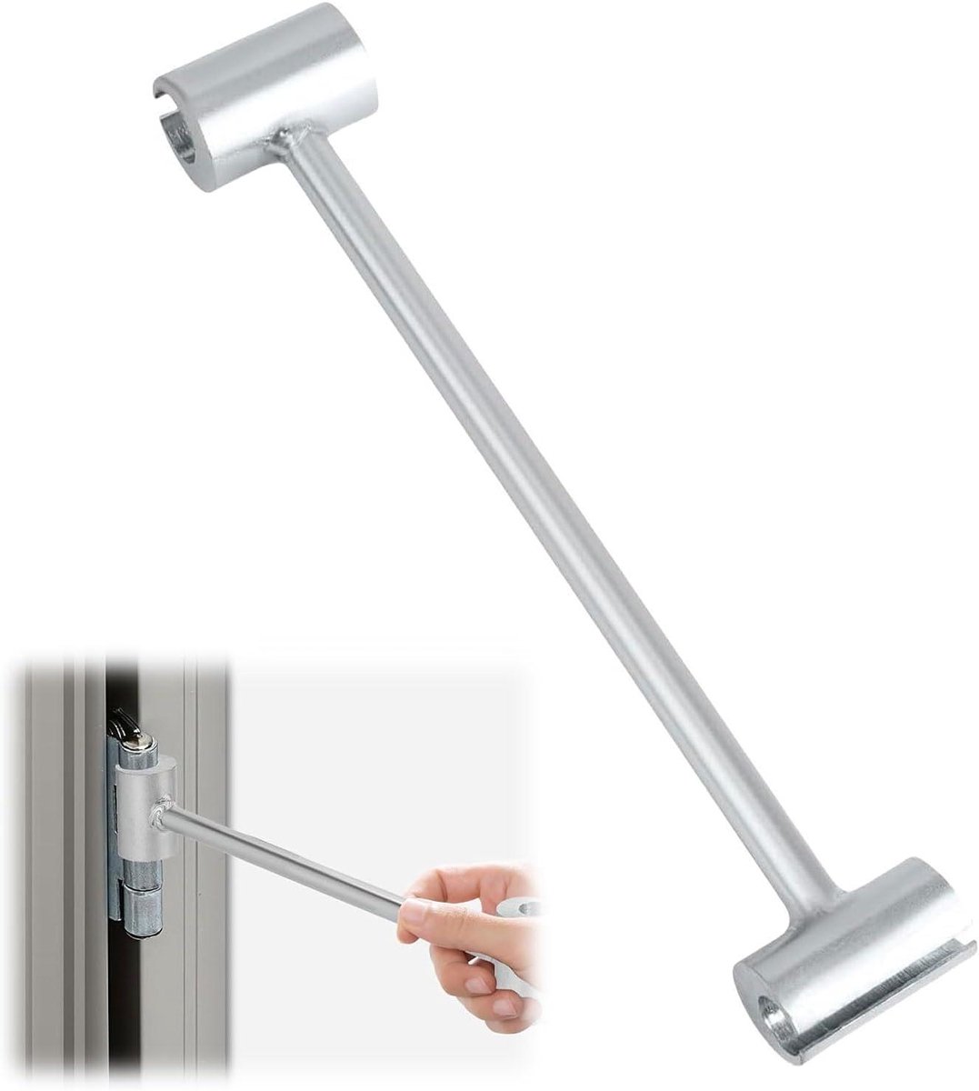 Deurscharnier Gereedschap - Scharnier Tool - Deuren Afstellen - Dubbele Kop - 14-19 mm - Zilver