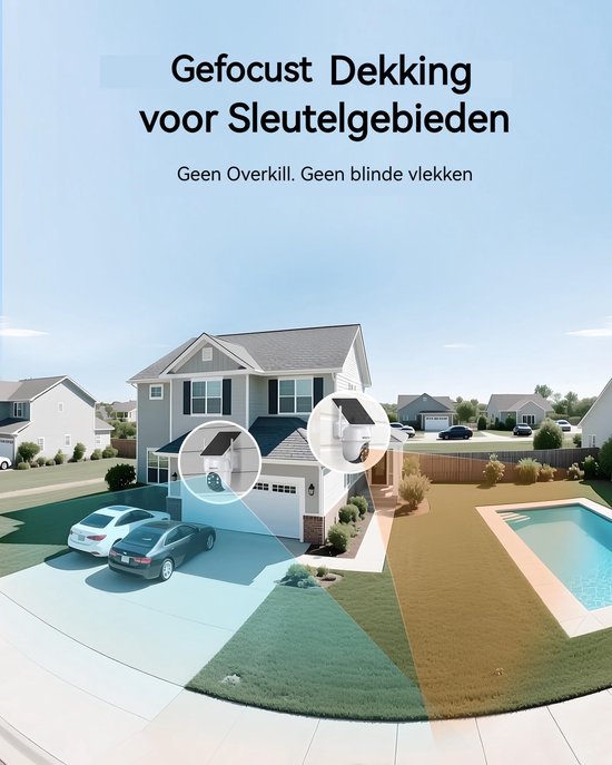 Draadloze Beveiligingscamera's op Zonne-energie voor Buiten - Geen Maandelijkse Kosten - 2K-Beveiligingscamerasysteem voor Thuis met 2 Camera's - Basisstation - Lokale Opslag - PIR-Bewegingsmeldingen en Kleurennachtzicht van Merkloos — afbeelding 5