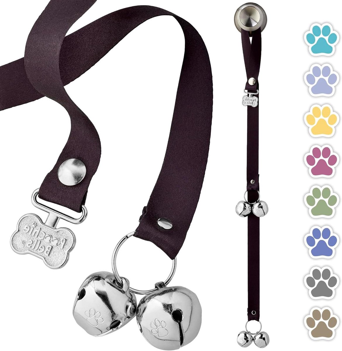 Honden Deurbel - Zindelijkheidstraining Bel - Hond Zindelijk Maken - Handgemaakt Duurzaam Ontwerp - 66 cm Lengte - Zwart