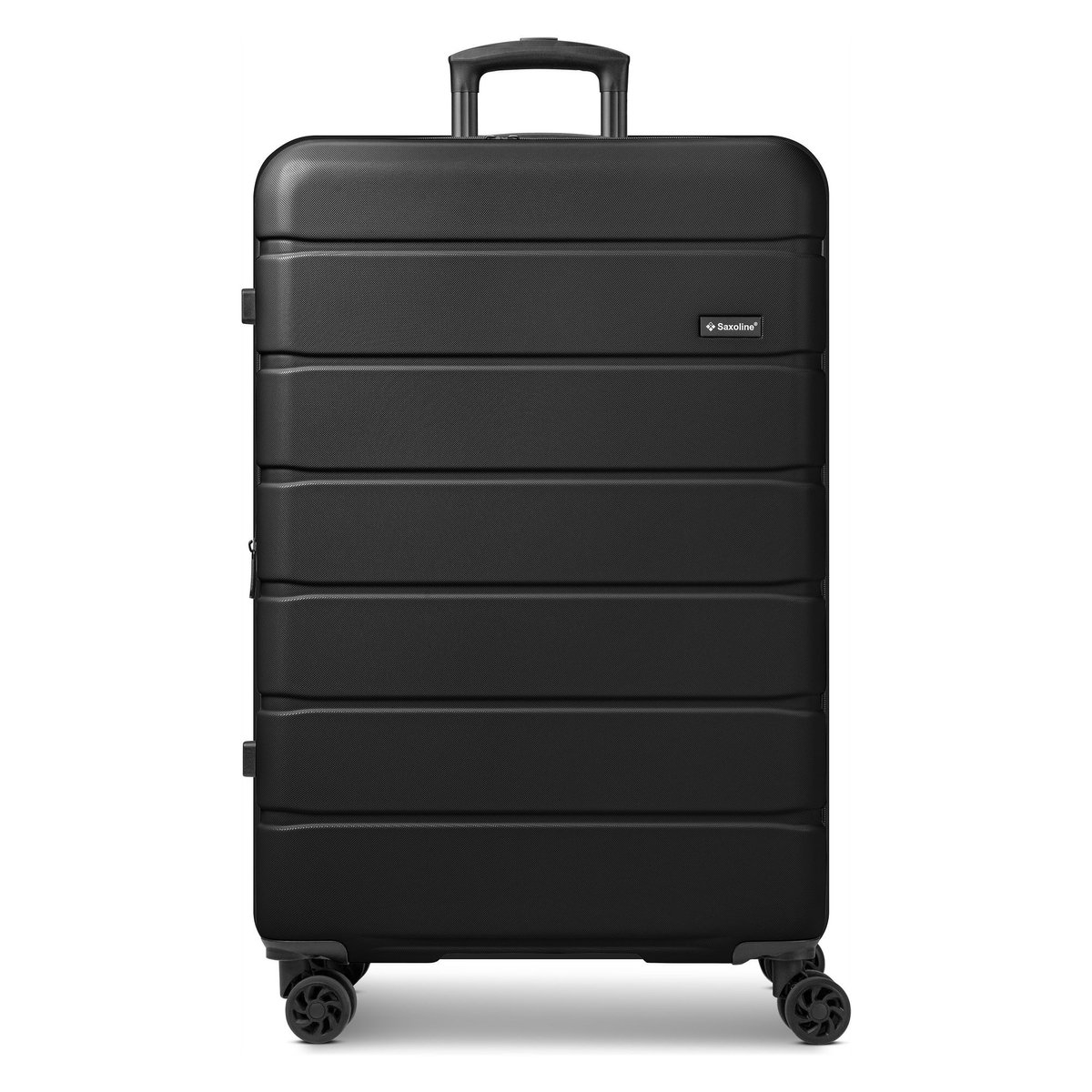 Saxoline Miami 4 wielen Trolley L 75 cm met uitbreidingsplooi - Harde bagage - TSA slot - black