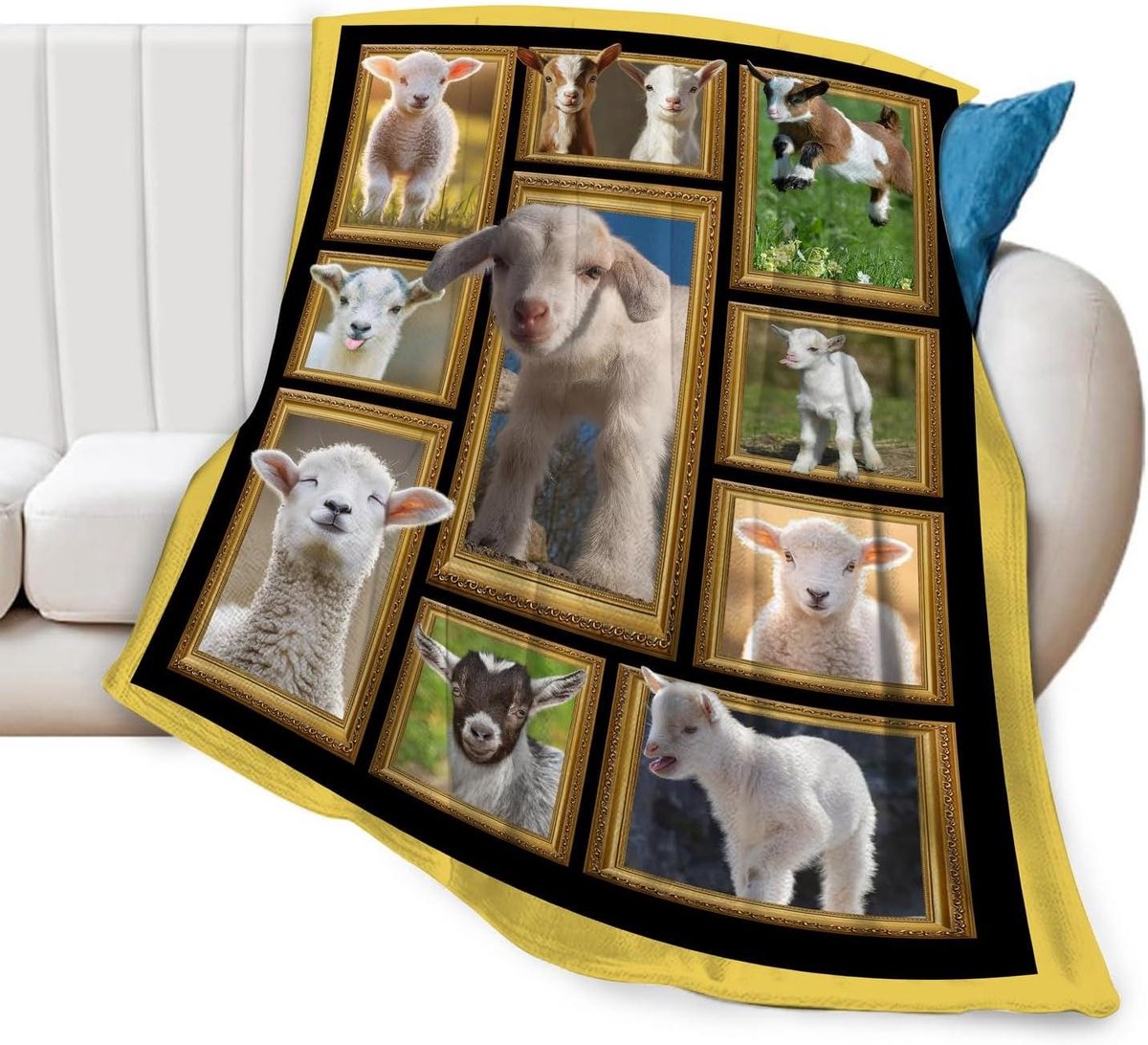 Schapendeken Fleece - Zachte Pluche Deken - Gezellig Thuis - Lichtgewicht Warmte - 203 x 152 cm - Schapenprint