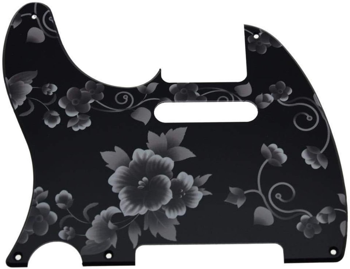 Vintage Telecaster 5 Hole 3D Geprinte Plastic Pickguard Scratch Plate met Bloemenpatroon voor USA/Mexicaanse FD Telecaster