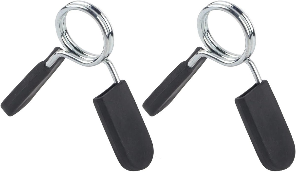 Spring Clip Collars voor Dumbbells en Barbells, 25mm en 1 Inch, Snelle Ontgrendelingsklem, Gewichtstraining Accessoires, Ideaal voor Fitness en Krachttraining