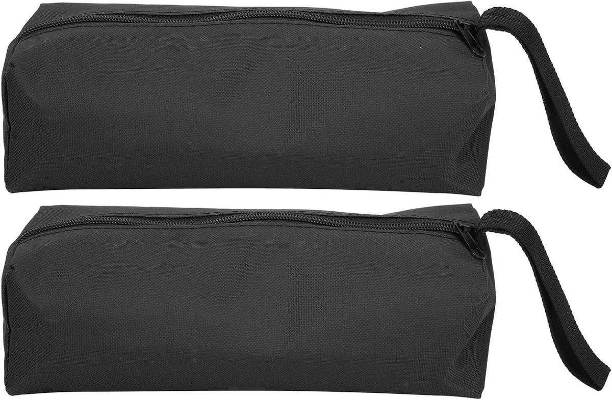 2 Stuks Kleine Draagbare Gereedschapstas - Multifunctionele Opbergzak met Rits en Clip, Ideaal voor Gereedschap en Accessoires, Zwart