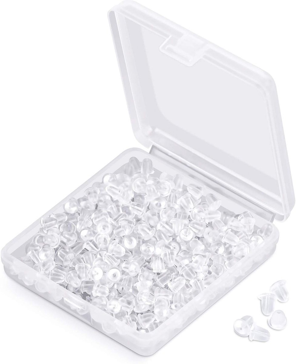 1200 Stuks Duidelijke Siliconen Oorbellen Achterkanten (4mm, 600 Paren) - Zacht, Duurzaam en Gebruiksvriendelijk - Minimalistische Oorbellen Accessoires en Onderdelen