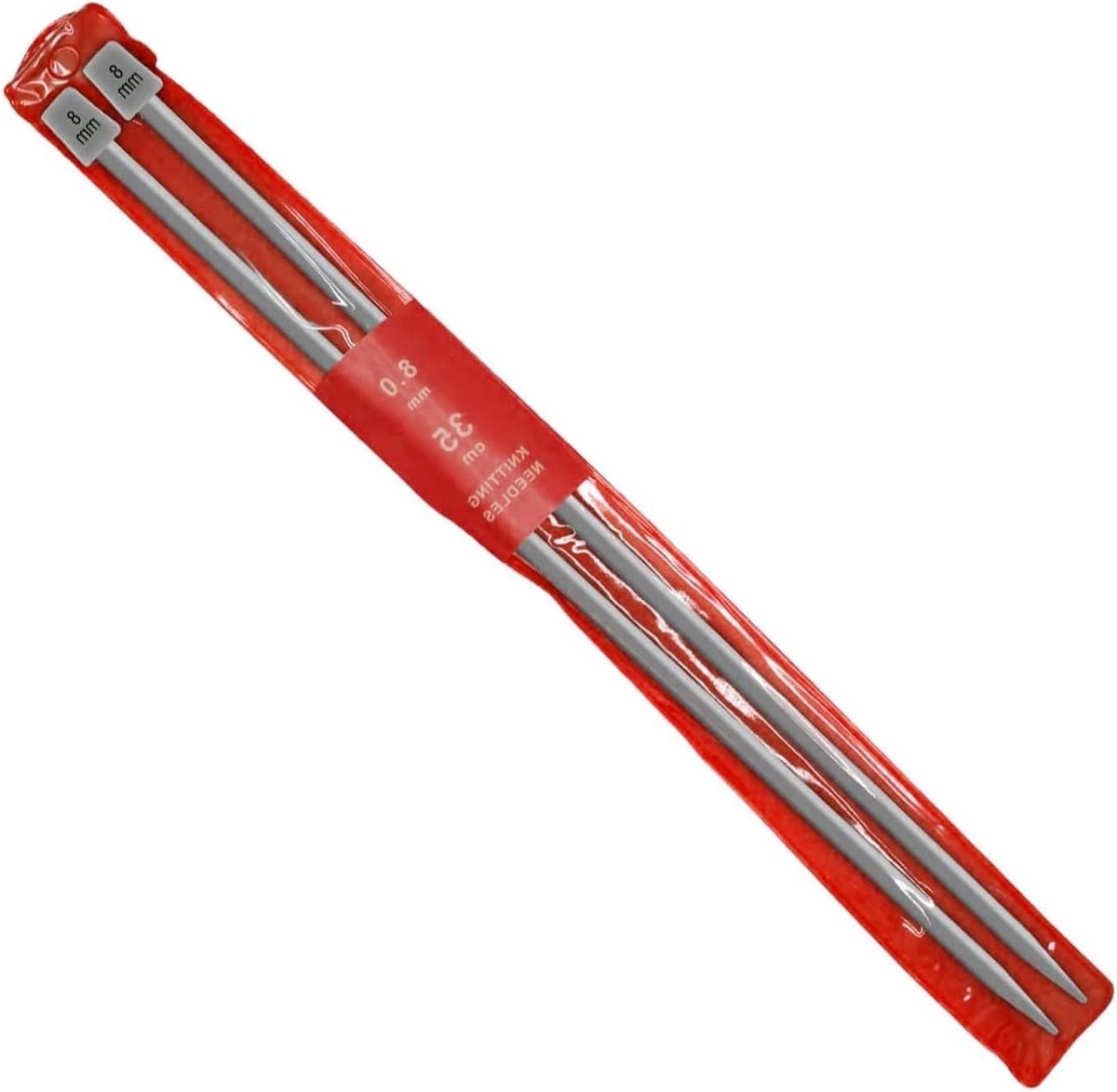 Set van 2 Aluminium Breinaalden van 35 cm - Ideaal voor Sweaters, Handwerken en DIY Projecten (8mm)